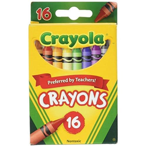 16 Crayons CRAYOLA de Couleurs Non Toxique de Qualité Supérieure Pour Enfants