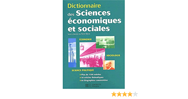 Dictionnaire des Sciences Economiques et Sociales